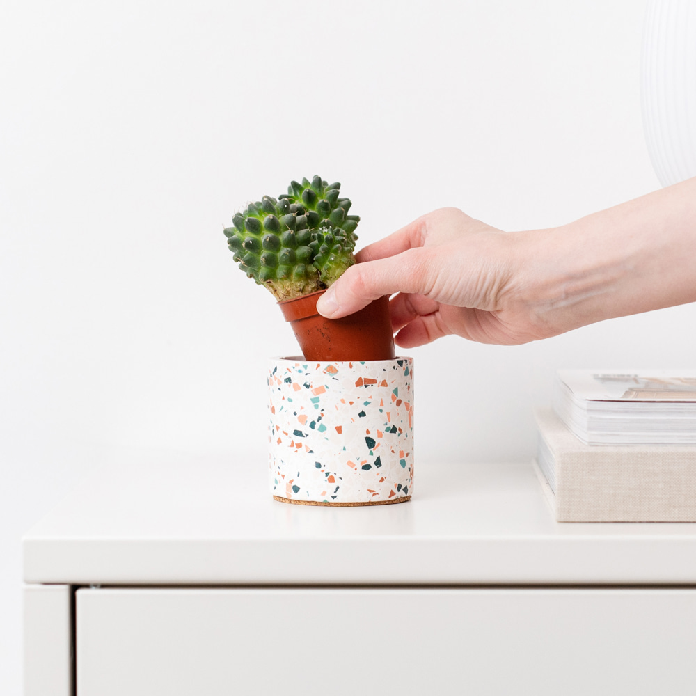 Terrazzo Seashell, Large Planter